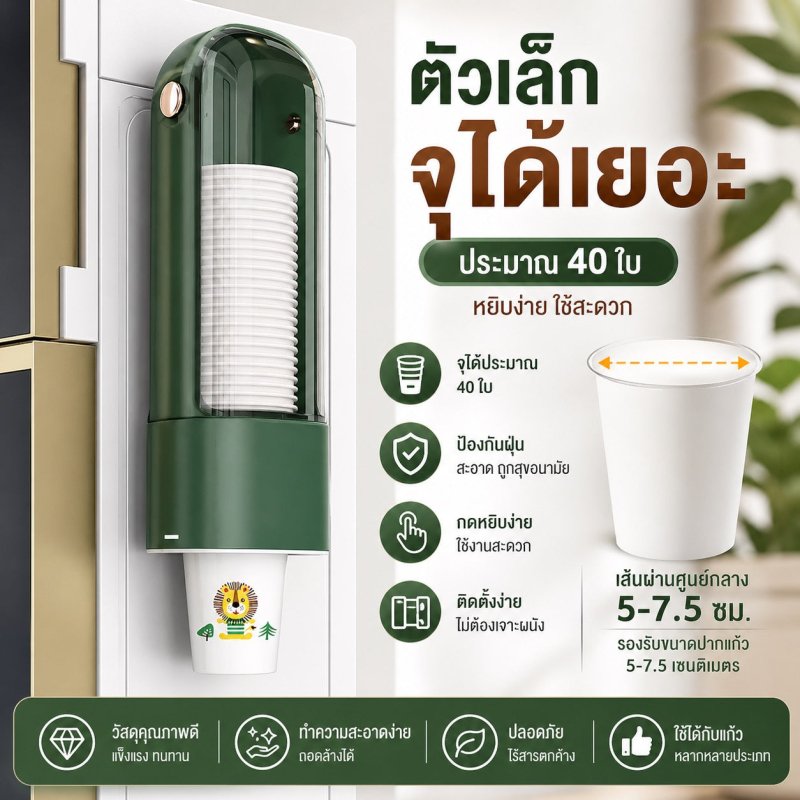 เครื่องกดแก้วอัตโนมัติ ติดผนัง - Kevro