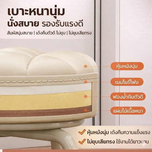 เก้าอี้ล้อเลื่อน 360° เบาะหนานุ่ม หมุนได้ รุ่น ComfortRoll - Kevro